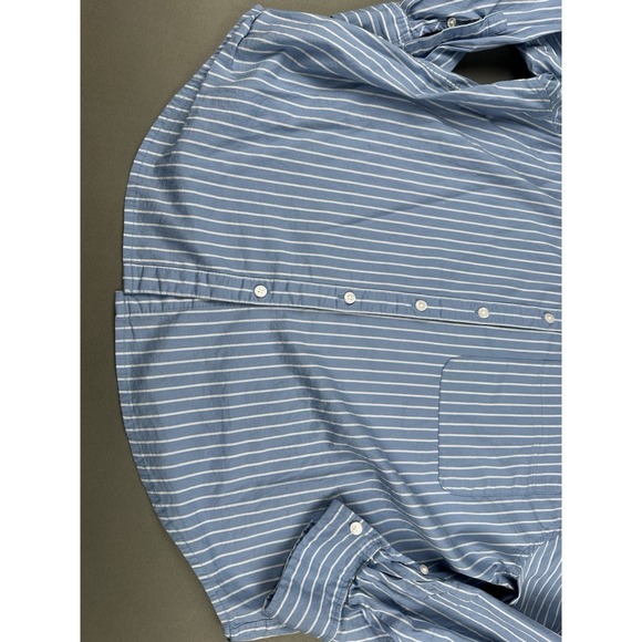 A New Day Blue Long Sleeve Button Front Women's Small Casual Dress Shirt - Picture 4 of 11